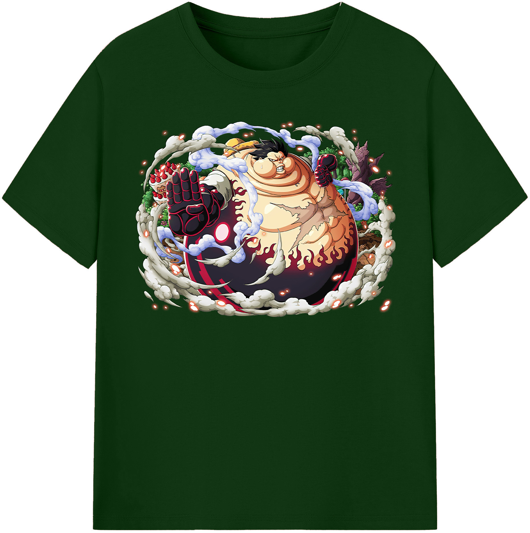 ワンピース モンキー・D・ルフィ ONE PIECE Monkey D. Luffy 綿100％半袖Tシャツ（フロントプリント）